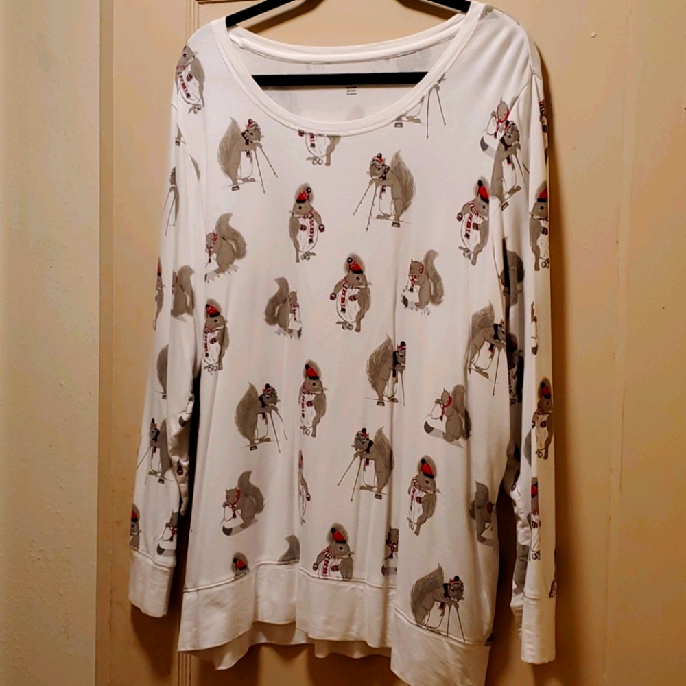 Style & Co. Winter Squirrels long-sleeve t-shirt
